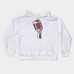 Cool Retro Microphone Kids Hoodie